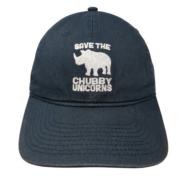 Save The Chubby Unicorns Slideback Hat Blue One Size Adjustable Outdoor - Picture 1 of 9